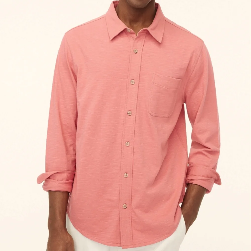 J. Crew Men's Knit Button Down Shirt New Size Medium